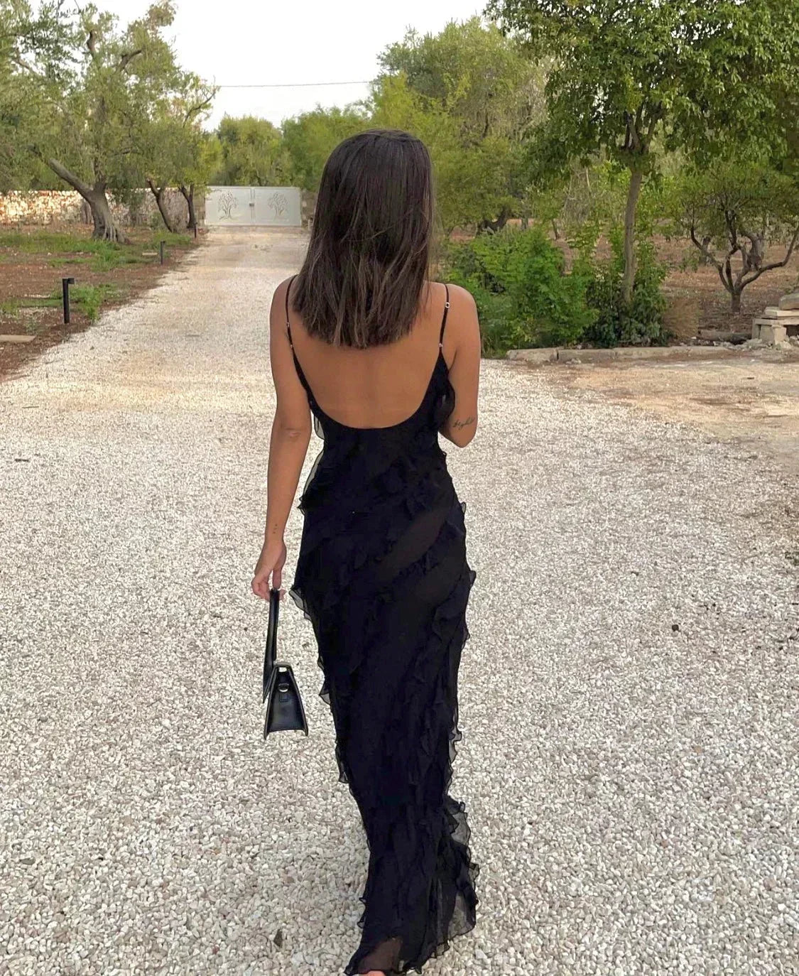 Ruffle Slip Maxi Dress for Women