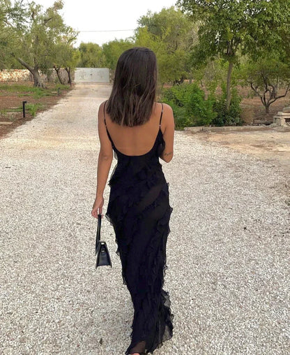 Ruffle Slip Maxi Dress for Women