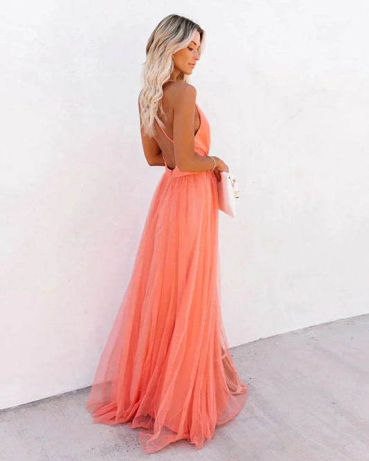 Elegant Backless Maxi Dress for Women