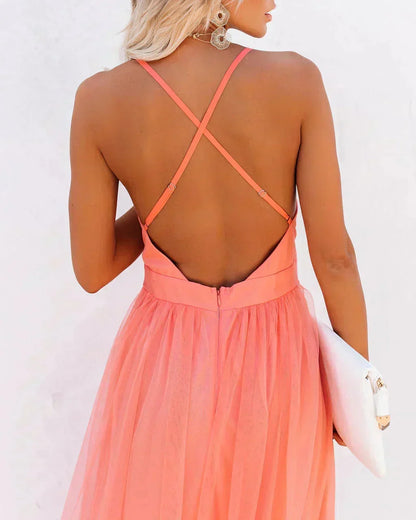 Elegant Backless Maxi Dress for Women