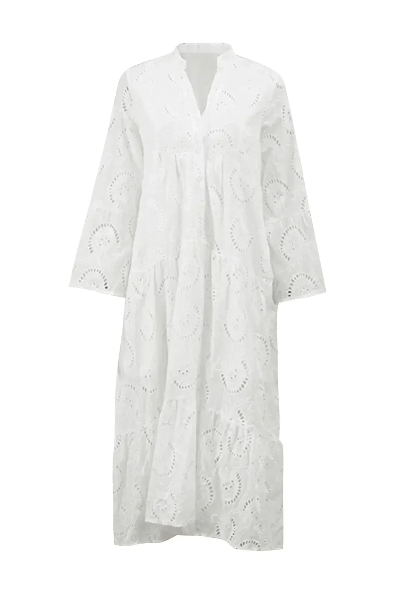 Women’s Embroidered Boho Flowy Maxi Dress