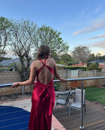 Women’s Sleeveless Elegant Backless Maxi Dress