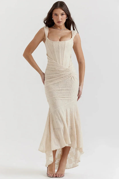 Ruched Mermaid Midi Dress for Women