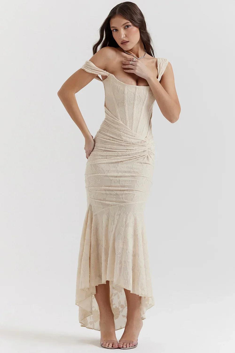 Ruched Mermaid Midi Dress for Women