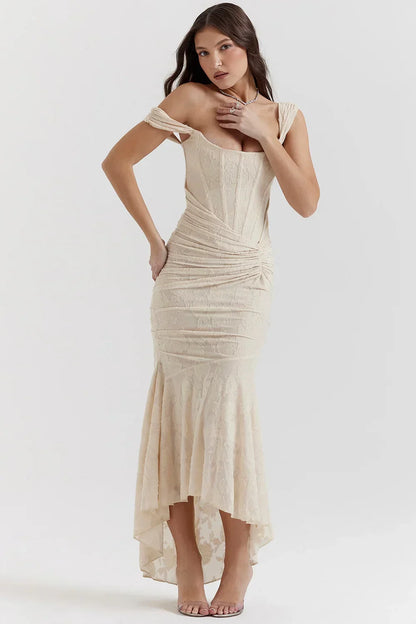 Ruched Mermaid Midi Dress for Women