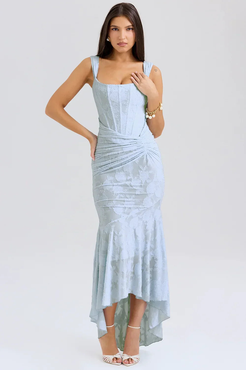 Ruched Mermaid Midi Dress for Women