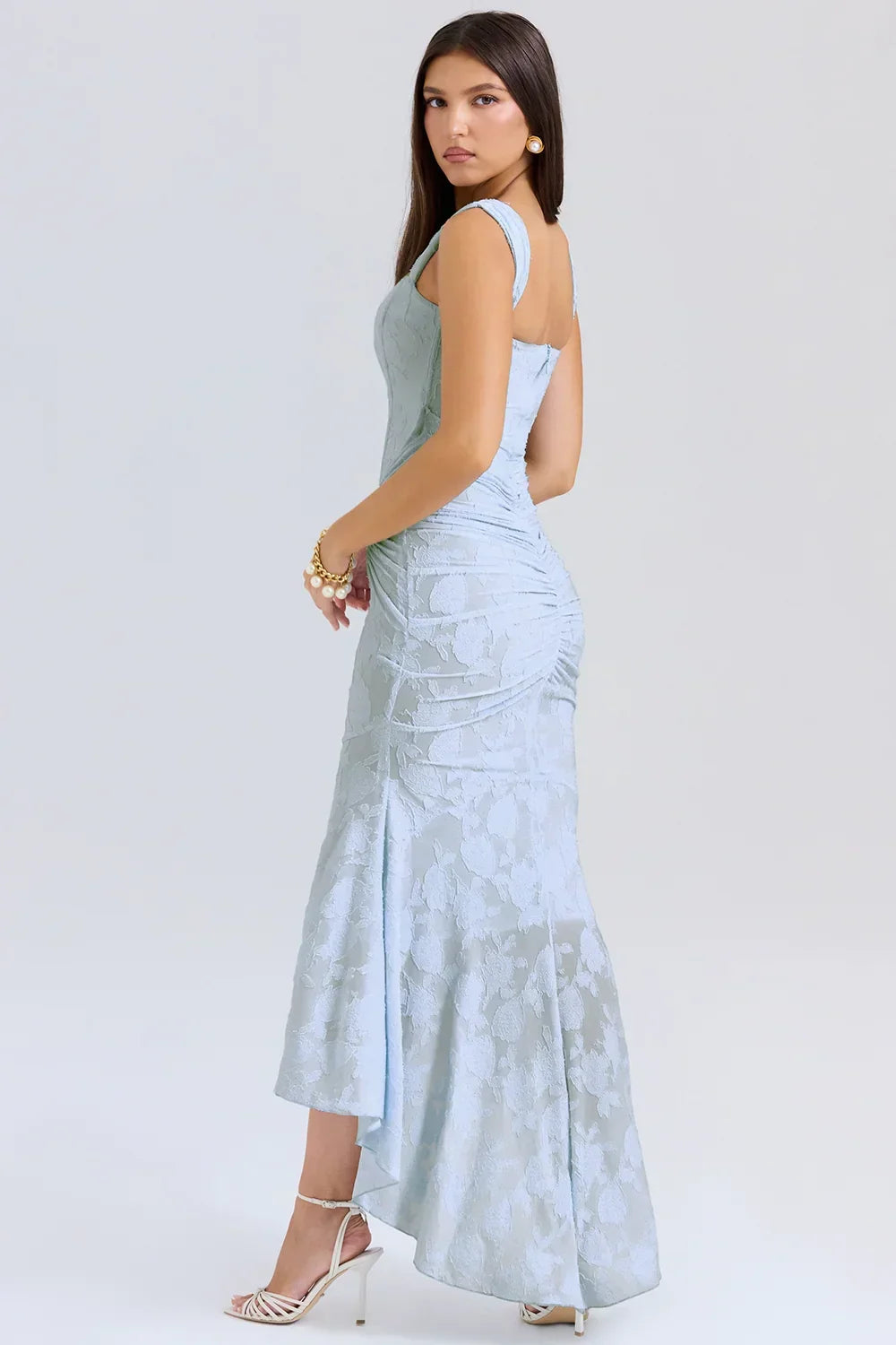 Ruched Mermaid Midi Dress for Women