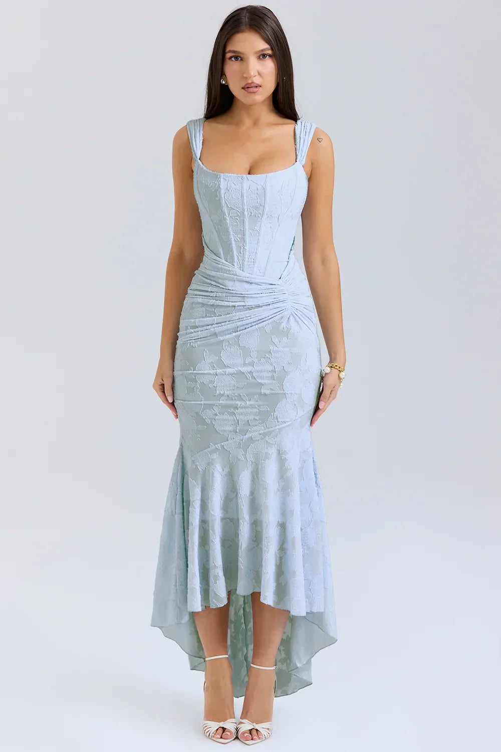 Ruched Mermaid Midi Dress for Women