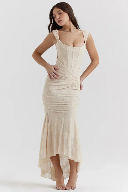 Ruched Mermaid Midi Dress for Women