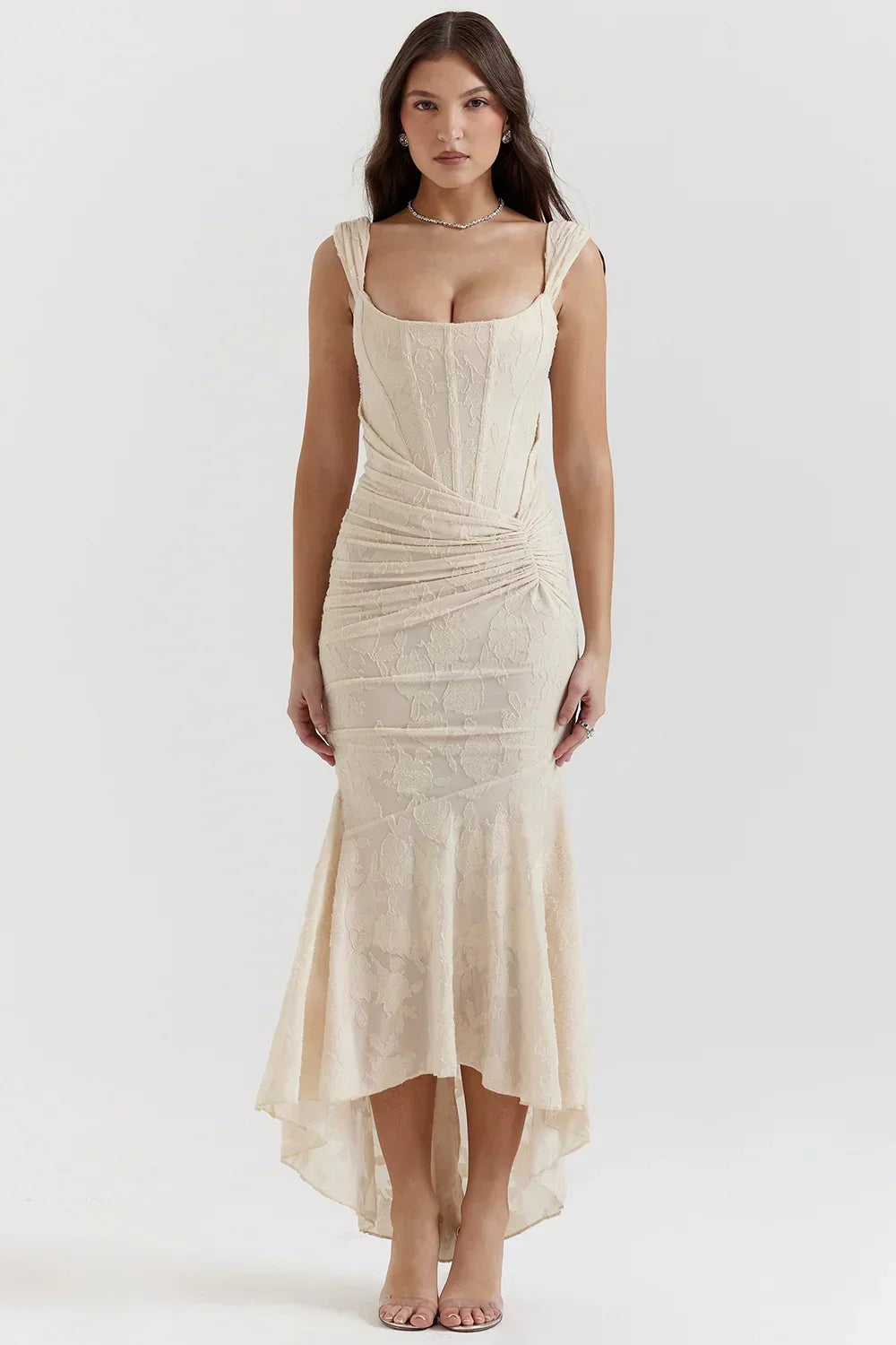 Ruched Mermaid Midi Dress for Women