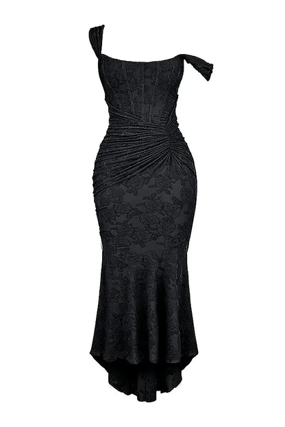Ruched Mermaid Midi Dress for Women