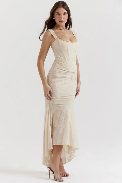 Ruched Mermaid Midi Dress for Women