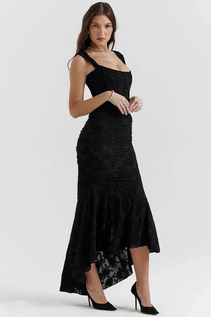 Ruched Mermaid Midi Dress for Women