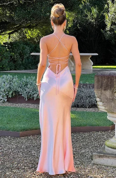 Women’s Backless Spaghetti Strap Maxi Dress