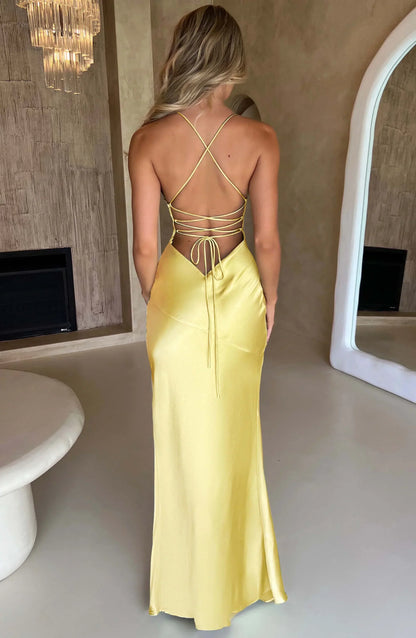 Women’s Backless Spaghetti Strap Maxi Dress