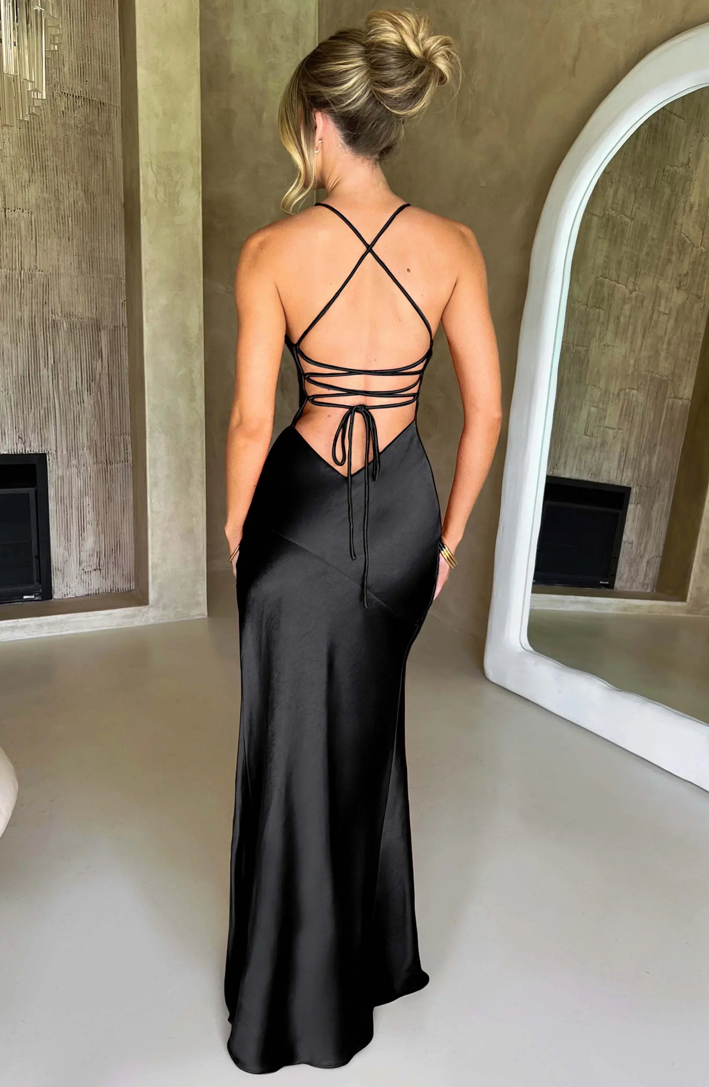 Women’s Backless Spaghetti Strap Maxi Dress