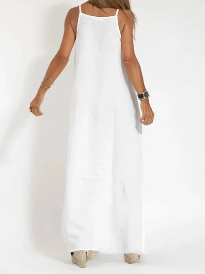 Women’s Casual Sleeveless Side Slit Maxi Dress