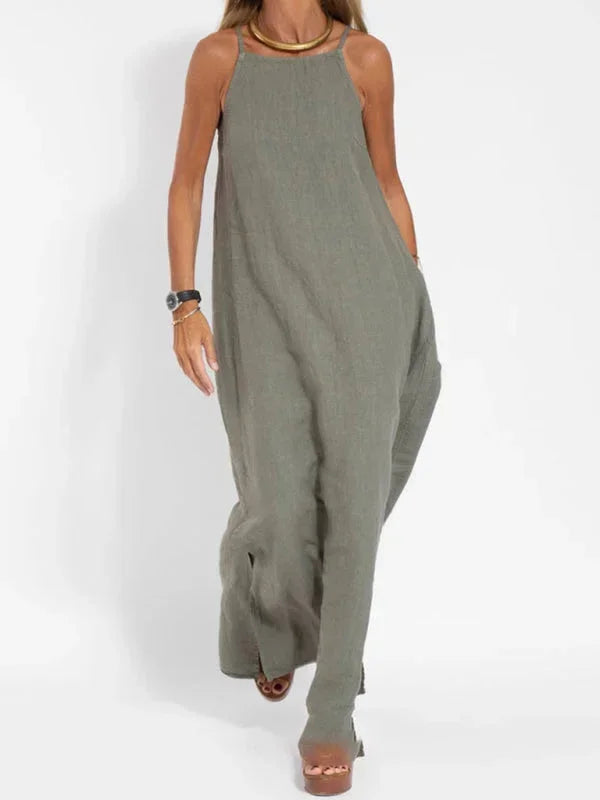 Women’s Casual Sleeveless Side Slit Maxi Dress