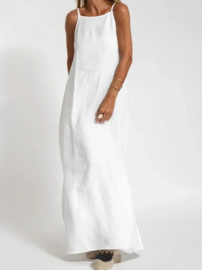 Women’s Casual Sleeveless Side Slit Maxi Dress