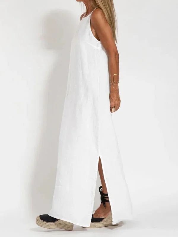 Women’s Casual Sleeveless Side Slit Maxi Dress