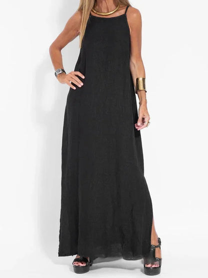 Women’s Casual Sleeveless Side Slit Maxi Dress