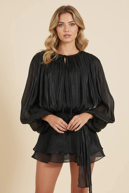Flowy Ruffle Mini Dress for Women