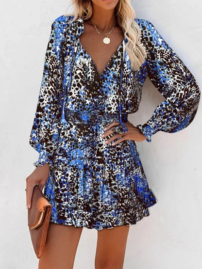 Women’s Printed Ruffle Mini Dress