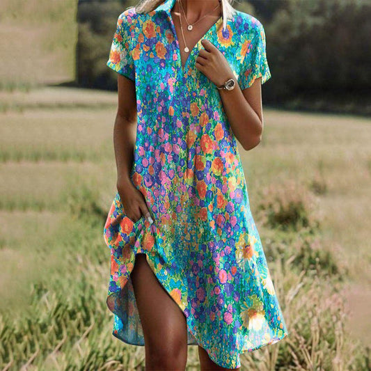 Boho Floral Summer Maxi Dress
