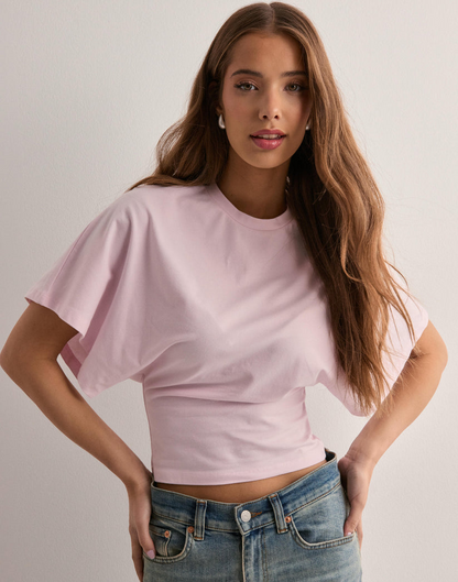 Amaya Wide Sleeve T-Shirt for Women | Casual Everyday Top