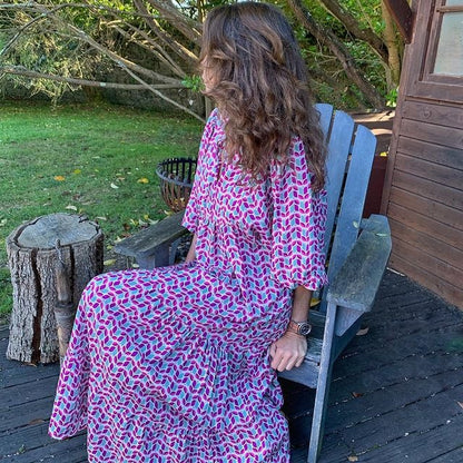 Lucy Boho Maxi Dress for Women - Flowing Bohemian Style