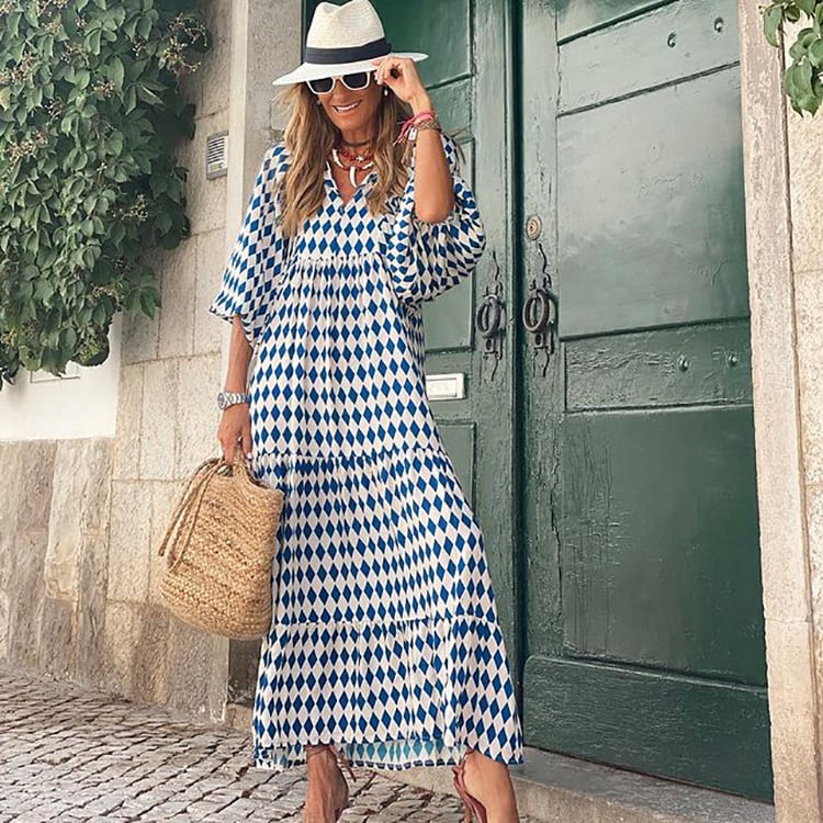 Lucy Boho Maxi Dress for Women - Flowing Bohemian Style