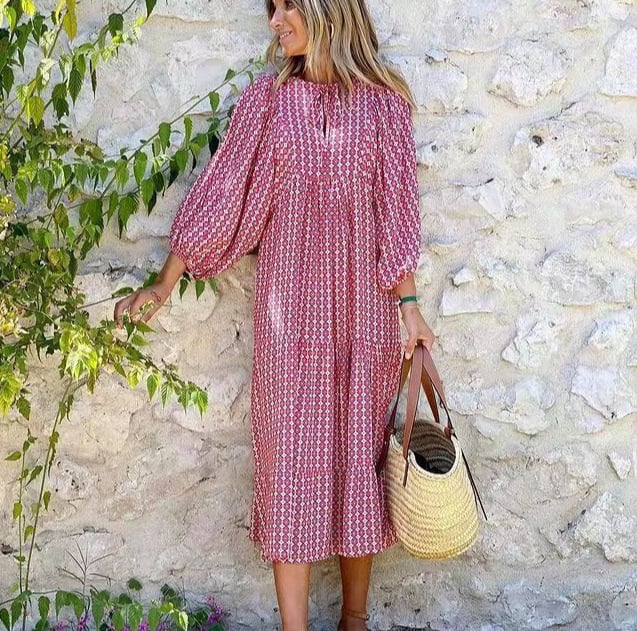 Lucy Boho Maxi Dress for Women - Flowing Bohemian Style