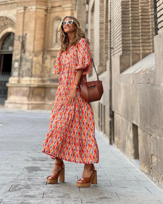 Lucy Boho Maxi Dress for Women - Flowing Bohemian Style