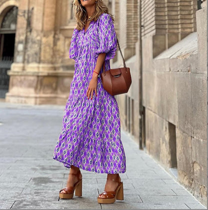 Lucy Boho Maxi Dress for Women - Flowing Bohemian Style