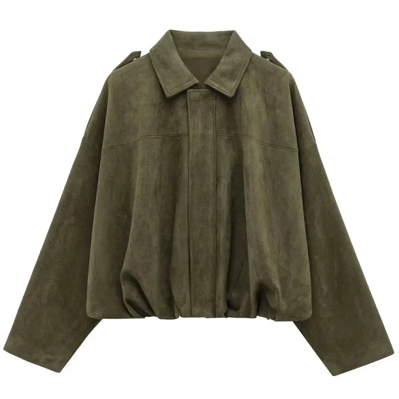 Oversized Casual Zip Jacket for Women
