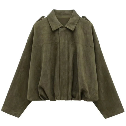 Oversized Casual Zip Jacket for Women