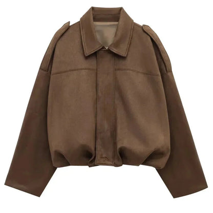 Oversized Casual Zip Jacket for Women