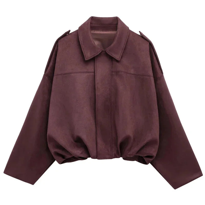 Oversized Casual Zip Jacket for Women