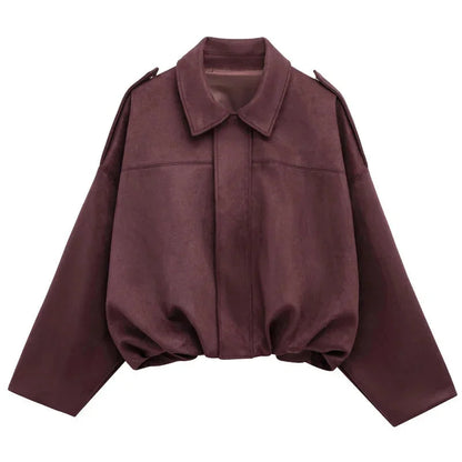 Oversized Casual Zip Jacket for Women