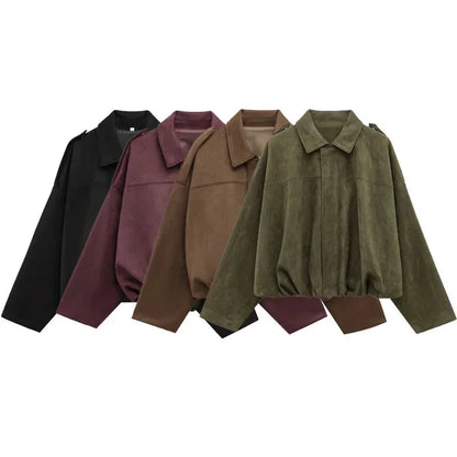 Oversized Casual Zip Jacket for Women