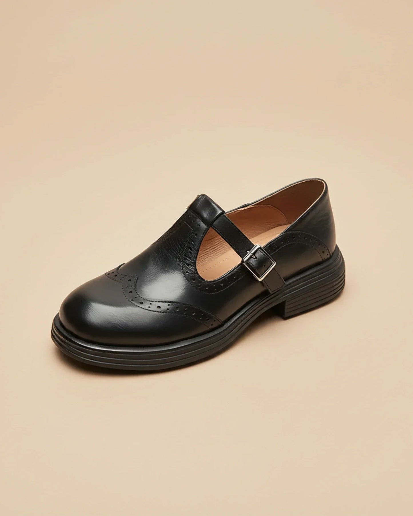 Women's Leather T-Strap Mary Jane Orthopedic Shoes