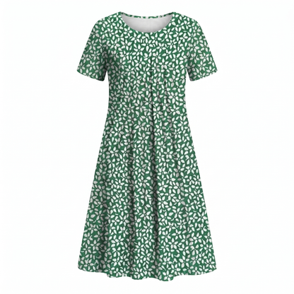 Women's Casual Floral Style Print Midi Dress