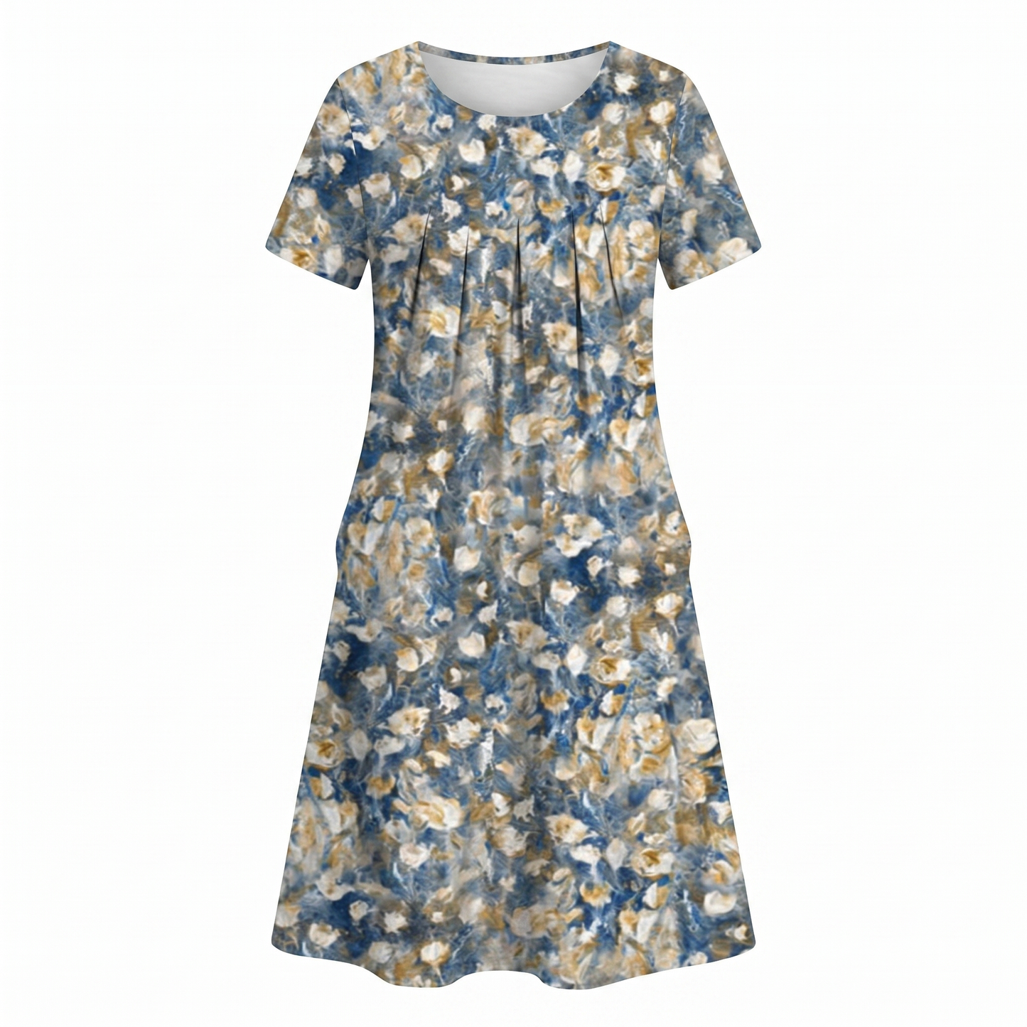 Women's Casual Floral Style Print Midi Dress