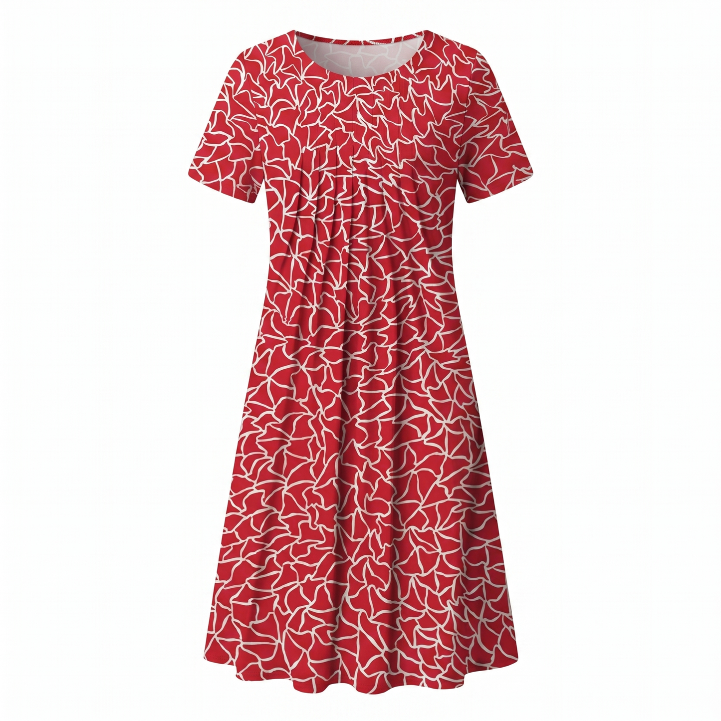 Women's Casual Floral Style Print Midi Dress