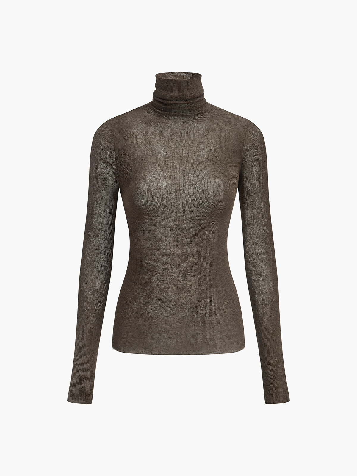Wool Blend Turtleneck Sweater for Women