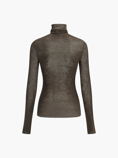 Wool Blend Turtleneck Sweater for Women